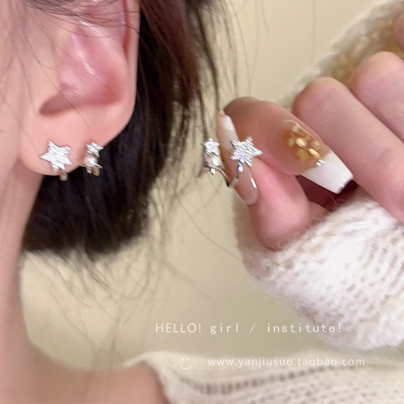 Elegant Bow Cat Eye Stone Drop Earrings For Women, Dainty Gold Plated Crystal Tassel Stud Earrings, Cute Sweet Birthday Jewelry Gift