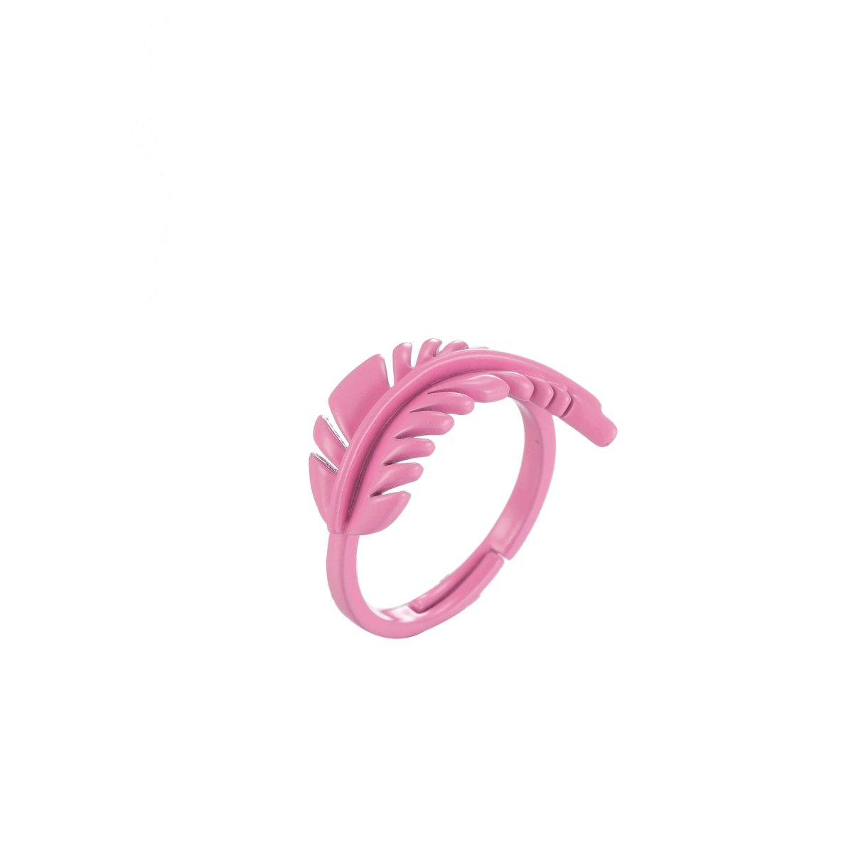 Feather Ring Enamel Bohemian Jewelry Adjustable Ring Y2K Colorful Ring