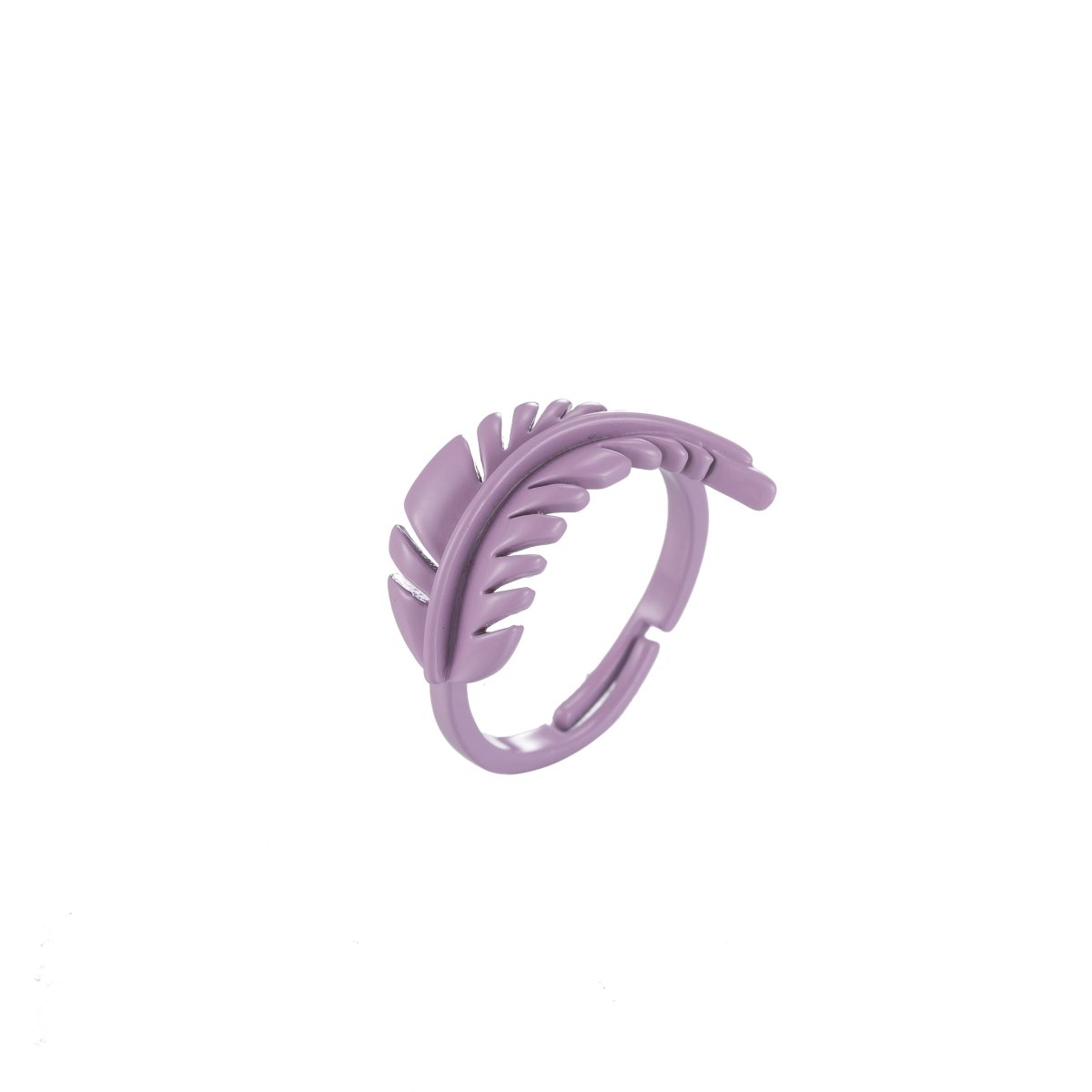 Feather Ring Enamel Bohemian Jewelry Adjustable Ring Y2K Colorful Ring