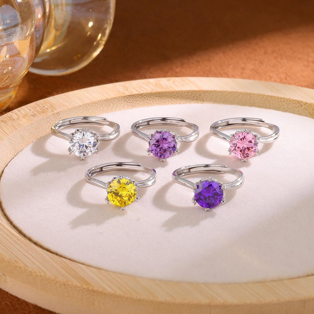 Simple And Versatile 2-Carat Designer Elegant Twisted-Style Six-Prong Ring For Women