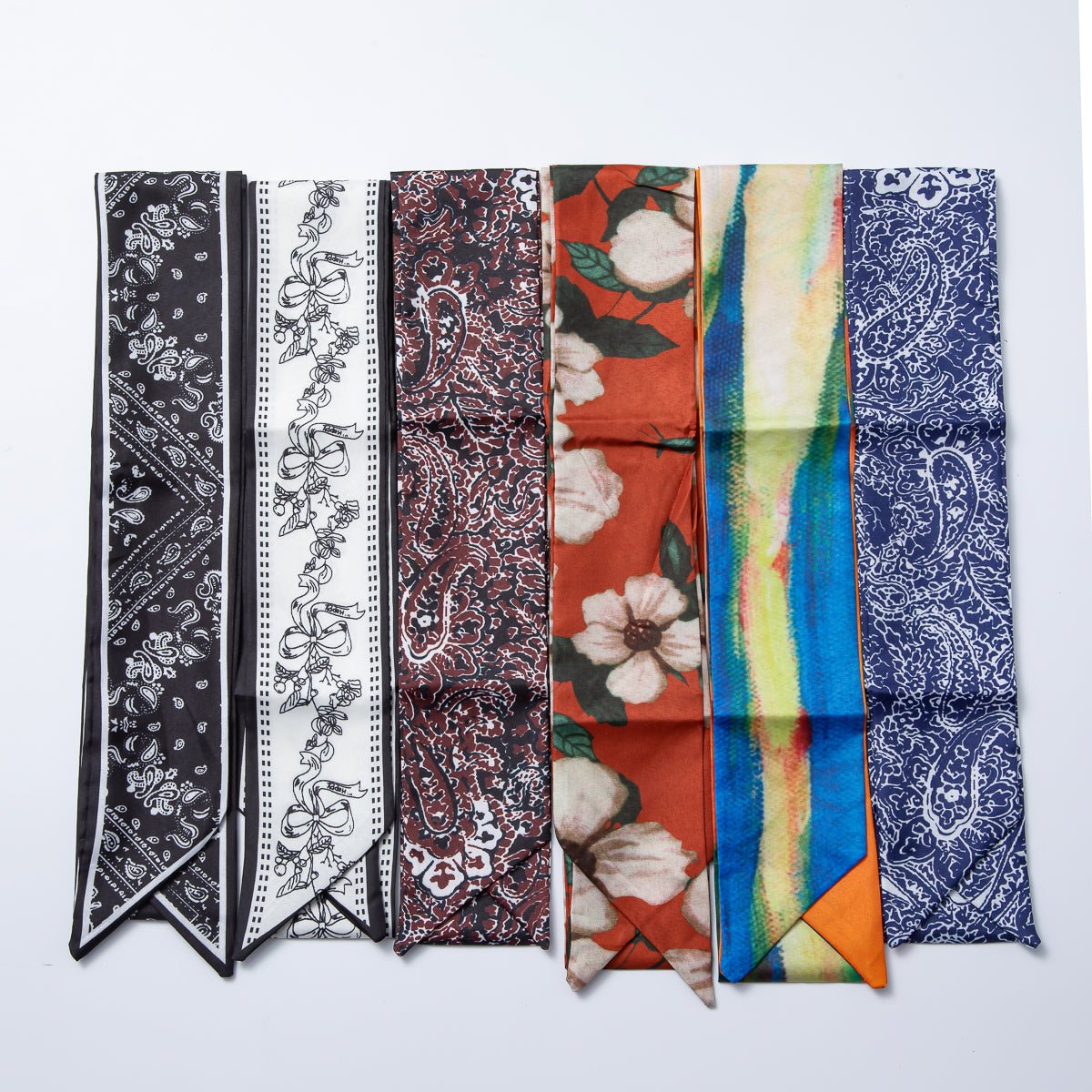 Floral Batik 64mm Soft Faux Silk Bandana Scarf Necklace | WA-1919 WA-1921 WA-1924 WA-1925 WA-1927 WA-1928
