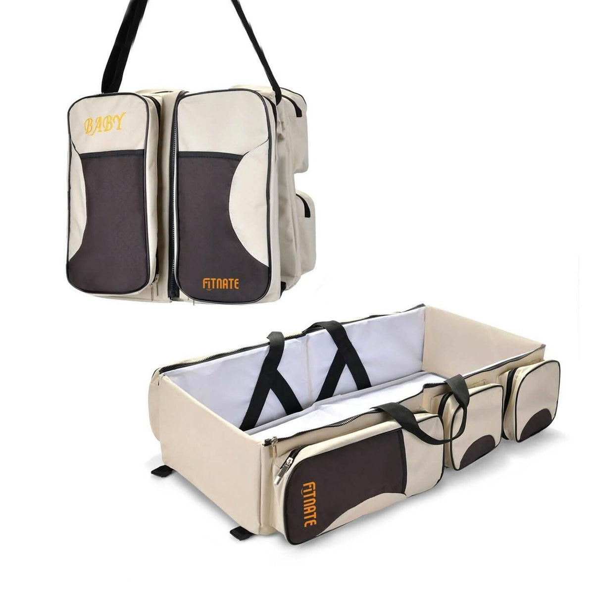 Foldable 3-in-1 Tote Bag Baby Bed Changing Station Travel Carrycot