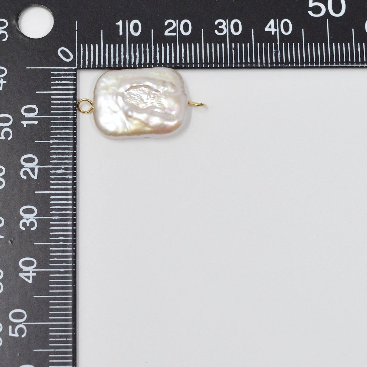 Freshwater Pearl Freeform Rectangle Pearl Connectors P-1806