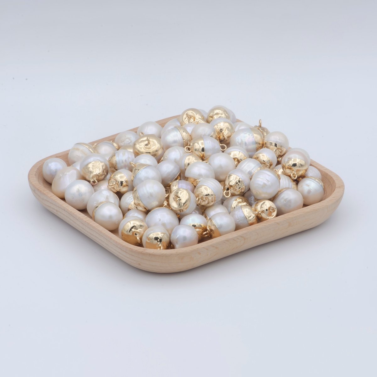 Freshwater Pearl White Round Ball Pearl Charm P-1820