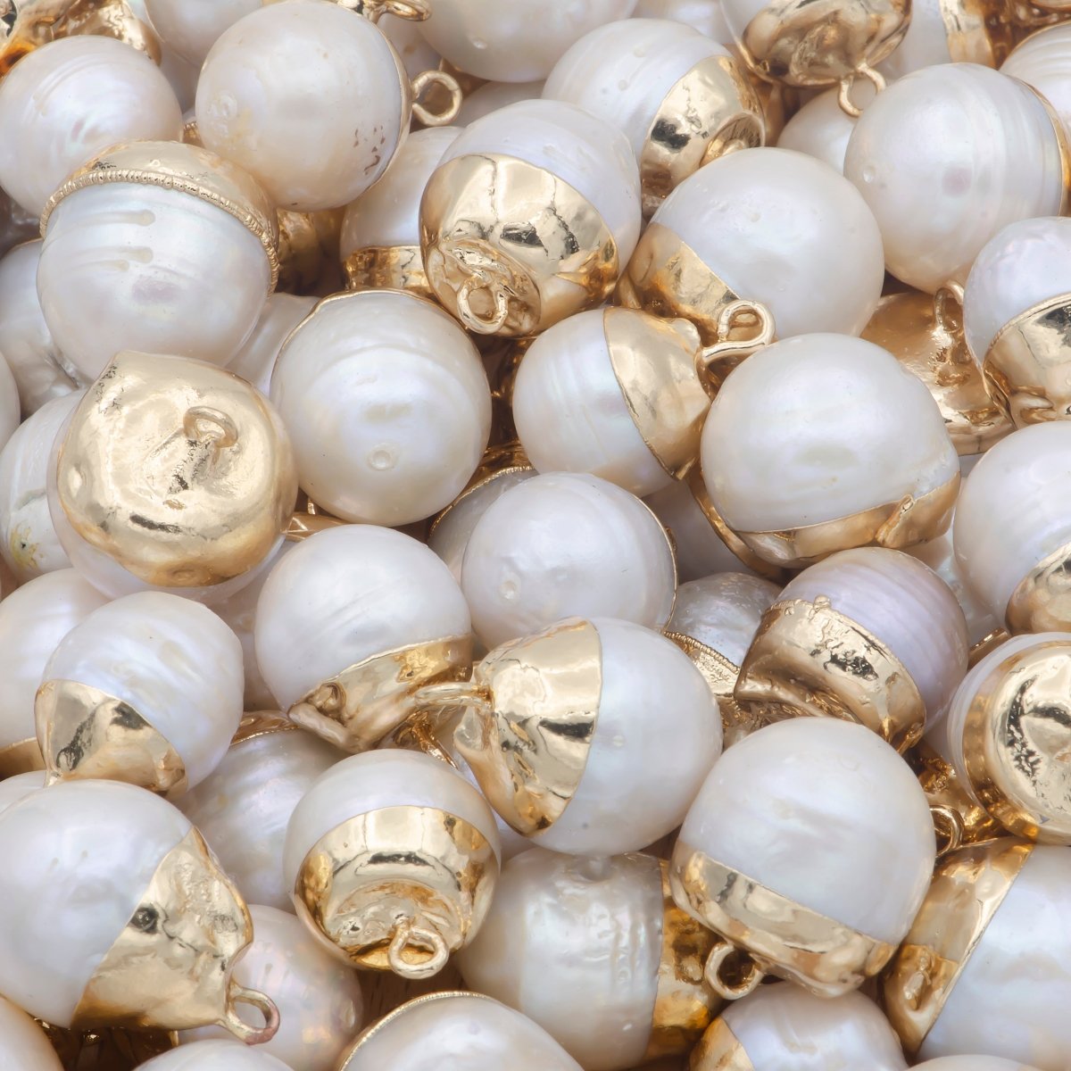 Freshwater Pearl White Round Ball Pearl Charm P-1820
