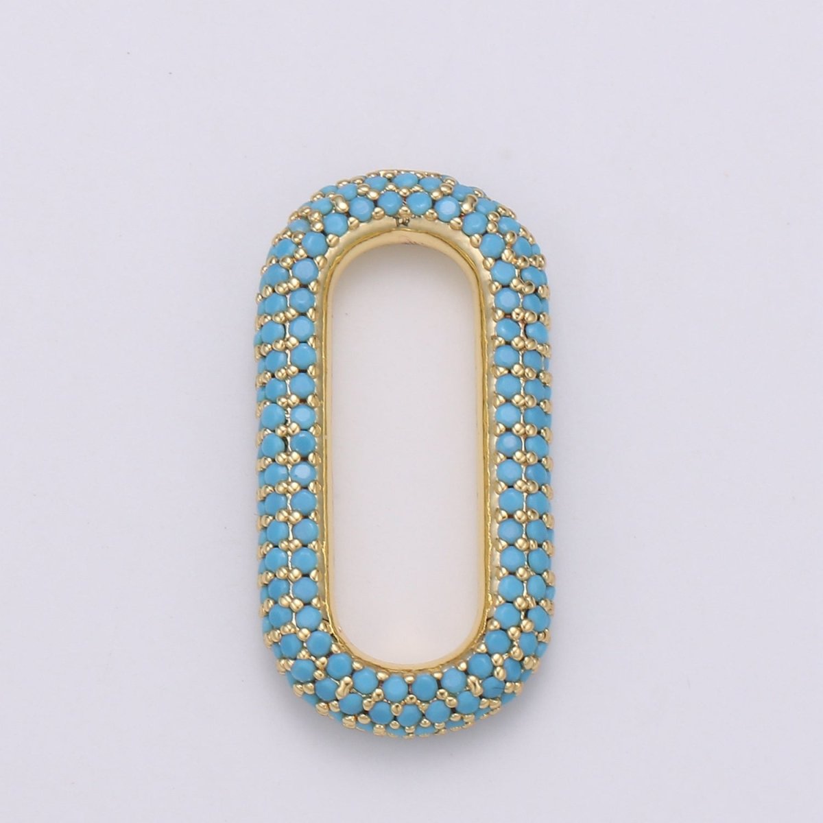 Fully CZ Micro Pave Paper Clip Link Connector links for Chain Connector for Bracelet Necklace Chain Connector L-119~L-124
