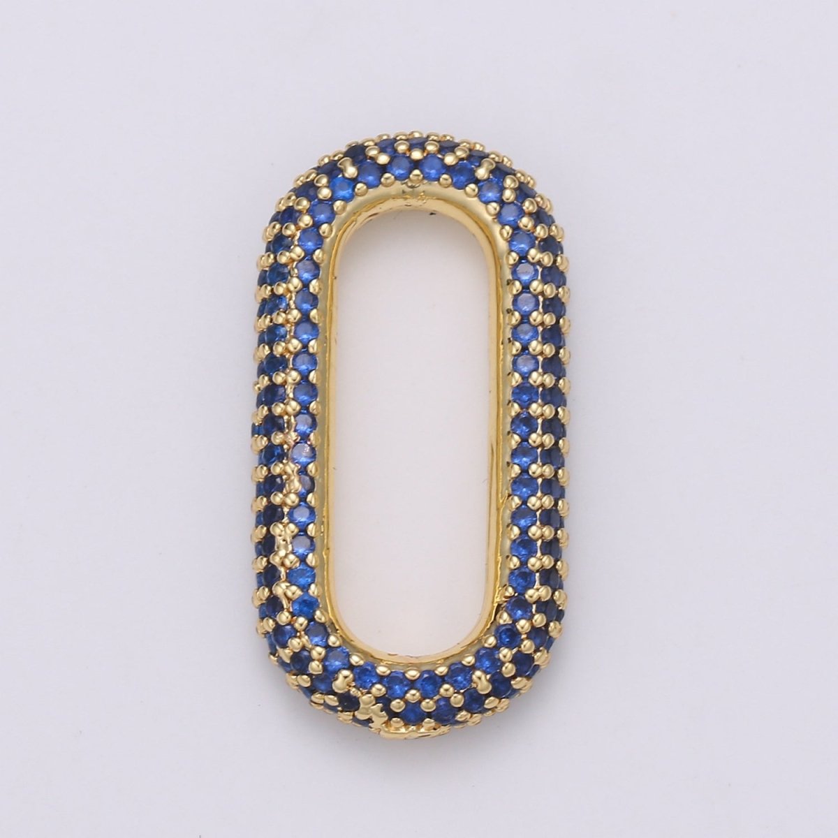 Fully CZ Micro Pave Paper Clip Link Connector links for Chain Connector for Bracelet Necklace Chain Connector L-119~L-124