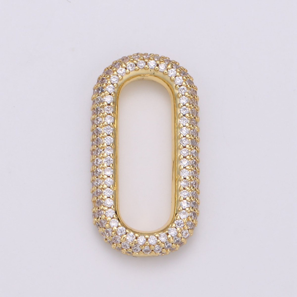 Fully CZ Micro Pave Paper Clip Link Connector links for Chain Connector for Bracelet Necklace Chain Connector L-119~L-124