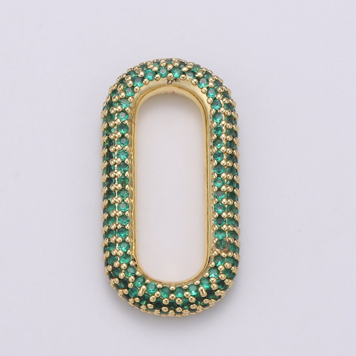 Fully CZ Micro Pave Paper Clip Link Connector links for Chain Connector for Bracelet Necklace Chain Connector L-119~L-124