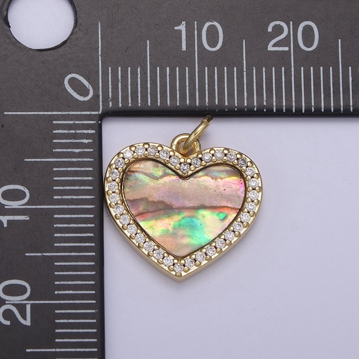 Gemstone Heart Charm, Boho Heart Pendant for Necklace, Turquoise Heart Pendant, Malachite Heart Pendant, Tiger Eye Pearl Abalone Heart Charm for Jewelry Making N-896 - N-900