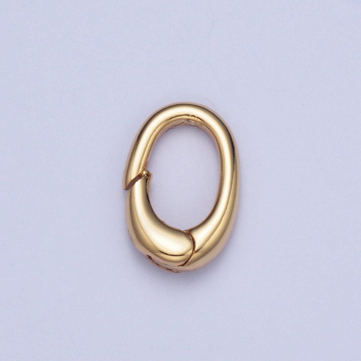 Gold 12x8mm Spring Gate Ring Rectangular Oval Closure Clasps Findings For Jewelry Making L-915