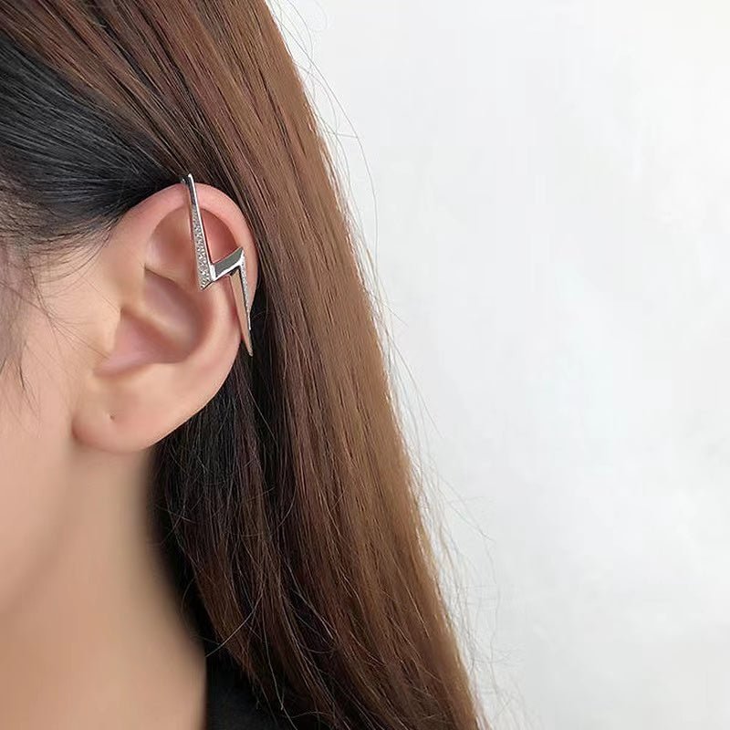Gold Bolt Earring Ear Climber Silver Ear Cuff Lightning Gold Ear Crawler Chic Fashion Earrings Modern Jewelry Gift K-826 K-827