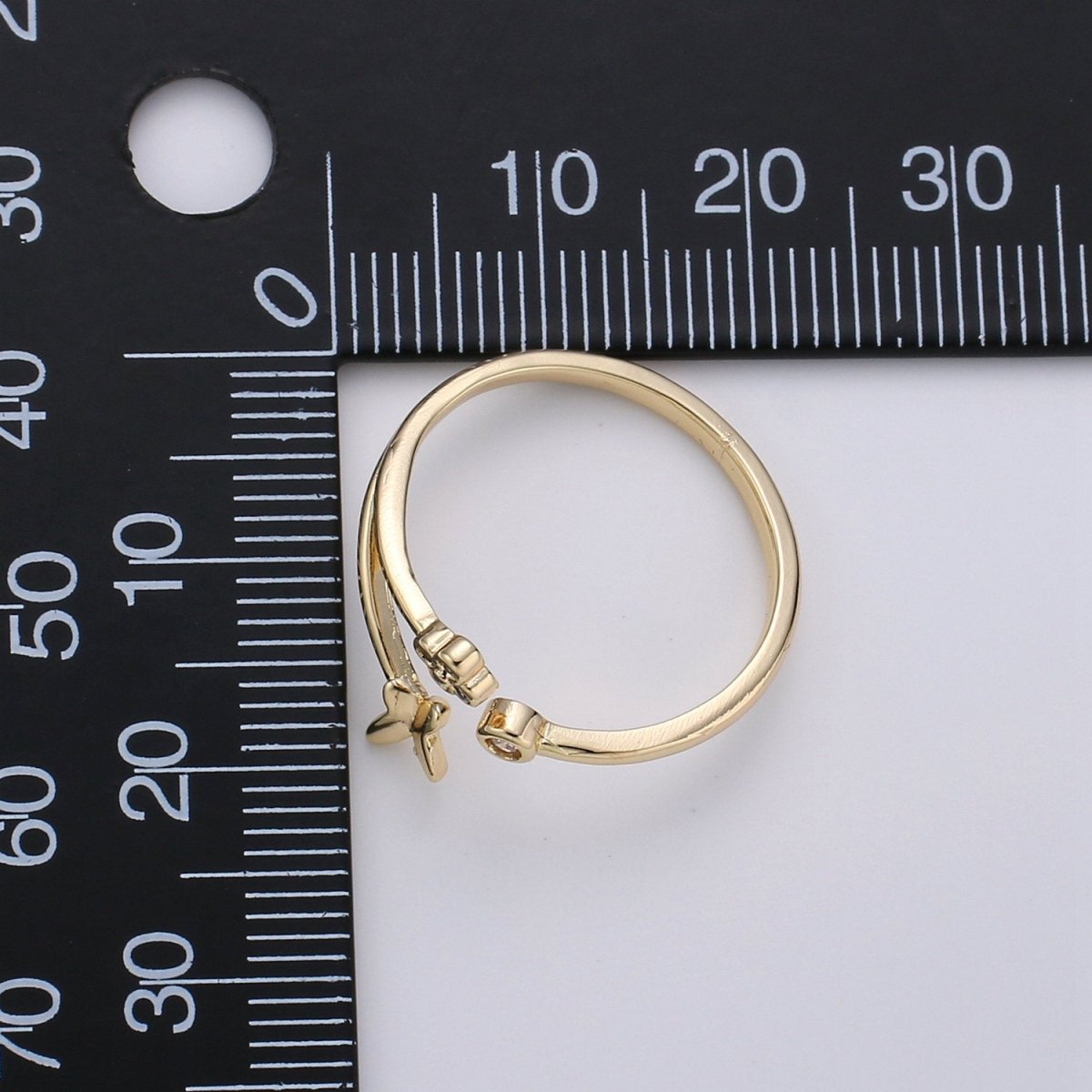 Gold Butterfly Ring, Dainty Butterfly Ring, Adjustable Ring, Minimalist Butterfly Ring, Minimalist Ring, Gold Open Ring, Insect Jewelry R-088