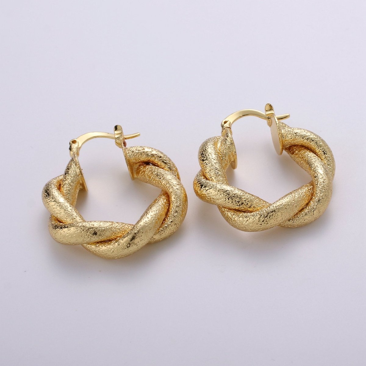 Gold chunky hoop earring Gold Vermeil Earring hypoallergenic / gold hoop earrings / croissant hoops / thick hoop earrings for gift Q-200