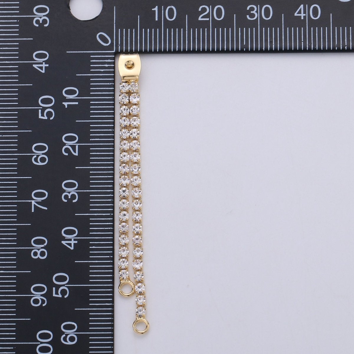 Gold Ear Back Stoppers, Earring Nuts With Micro Pave Tassel, Ear Jacket Jewelry Findings for Earring Component Supply 60mm K-428