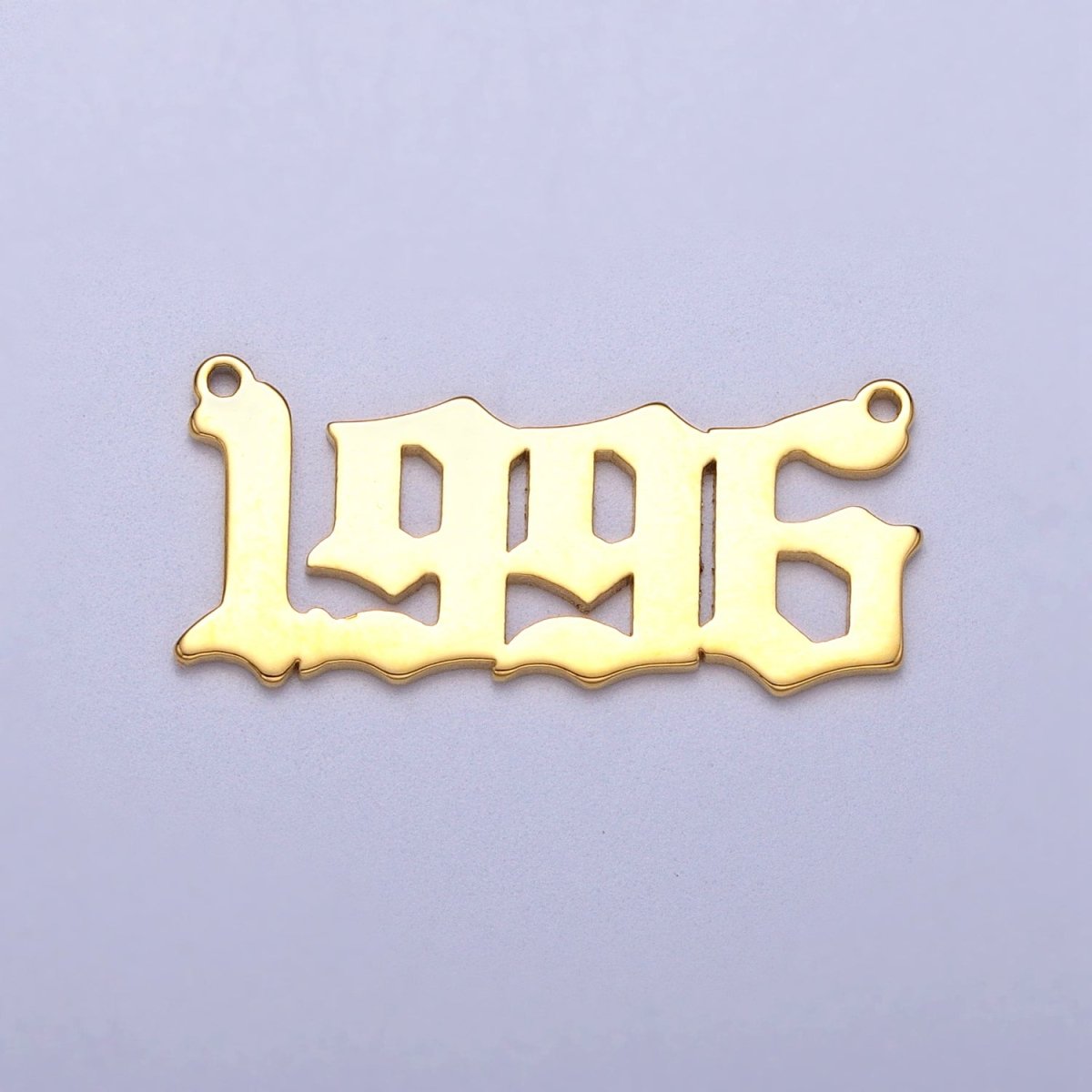 Gold Filled Birth Year Charm Connector Birthday Number Anniversary Old English Number Link Connector for Necklace Bracelet Component Y-690-Y-700