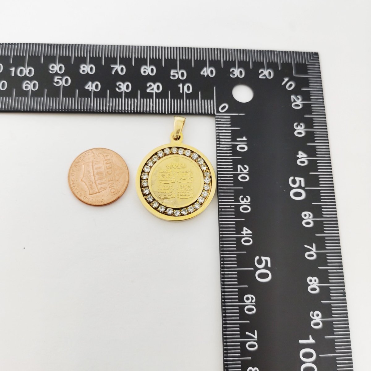 Gold Filled Circle Script charm, Cubic Zirconia Jewels, Micro Diamond Paved, Script Charm PDSS-478 J-789