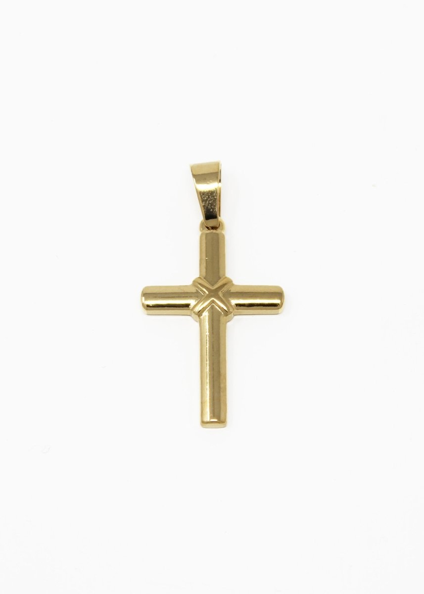 Gold Filled Cross of Jesus Christian Catholic Belief Religious Religion DIY Necklace Pendant Charm Bead Bails Findings for Jewelry Making J-774