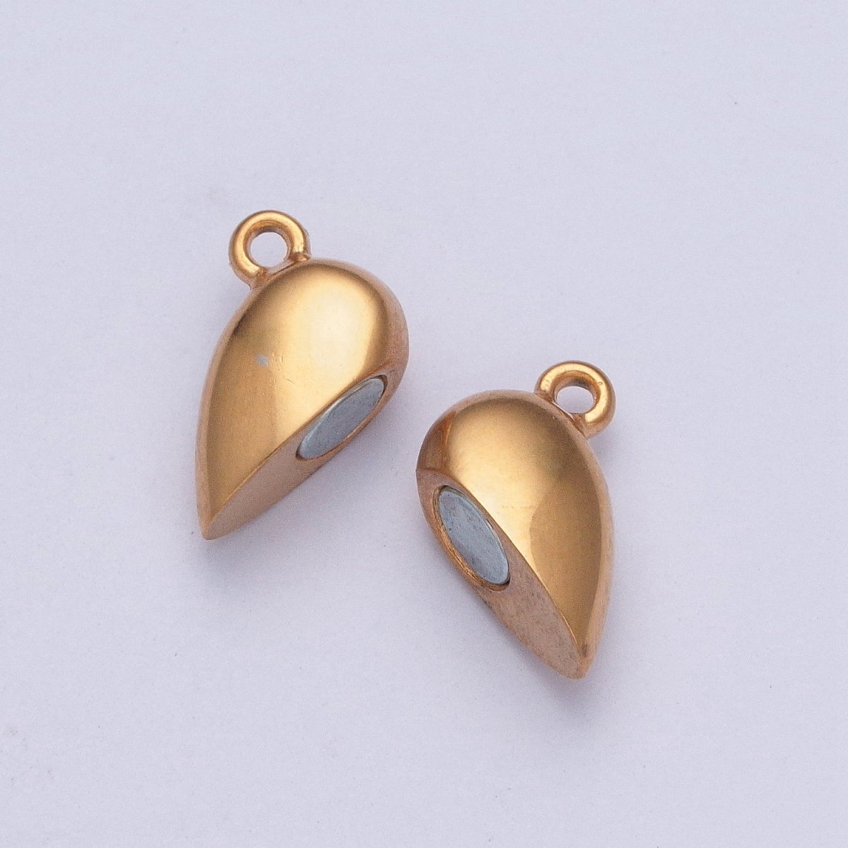 Gold Filled Magnetic Heart Connector Closure in Gold & Silver  G-096 G-097