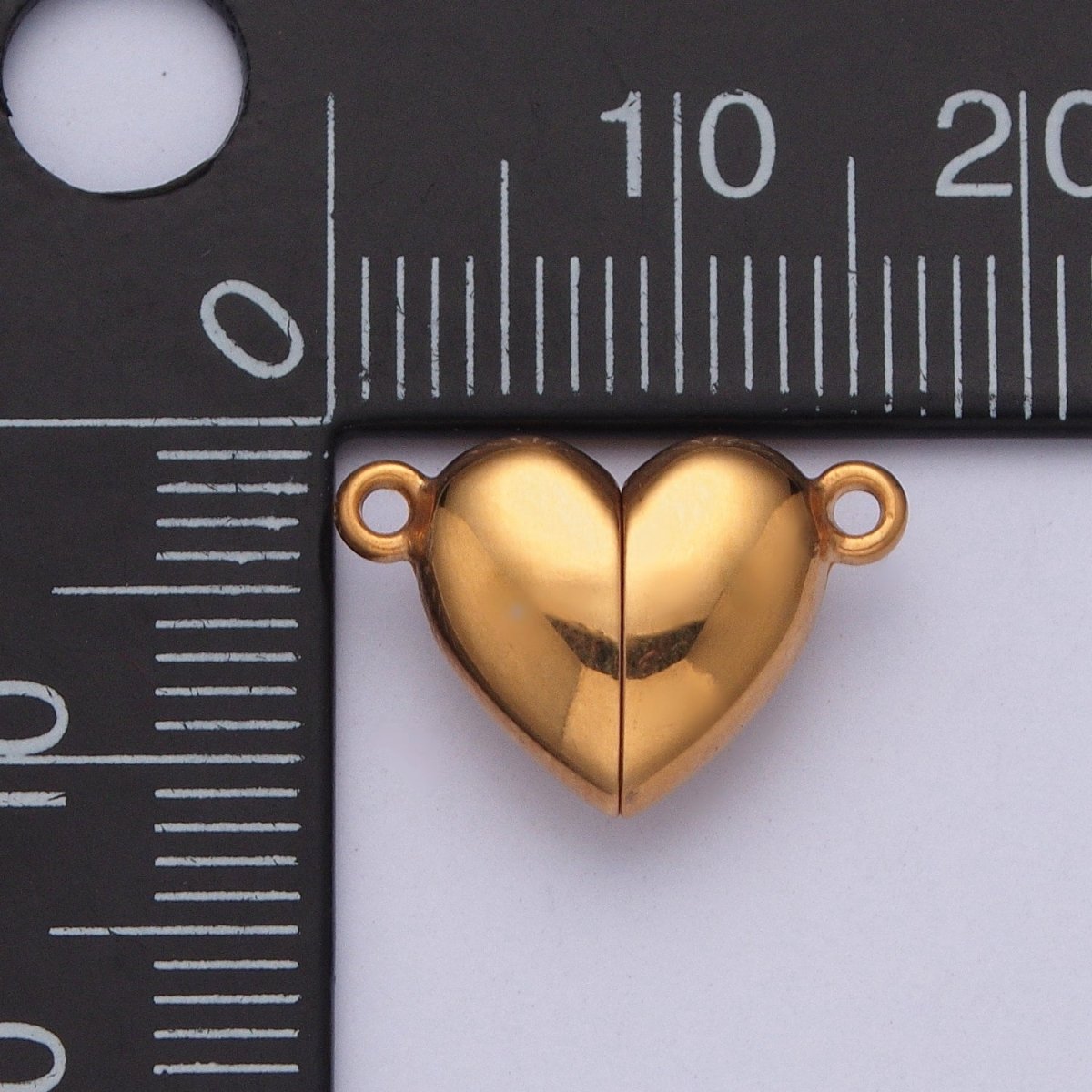 Gold Filled Magnetic Heart Connector Closure in Gold & Silver  G-096 G-097