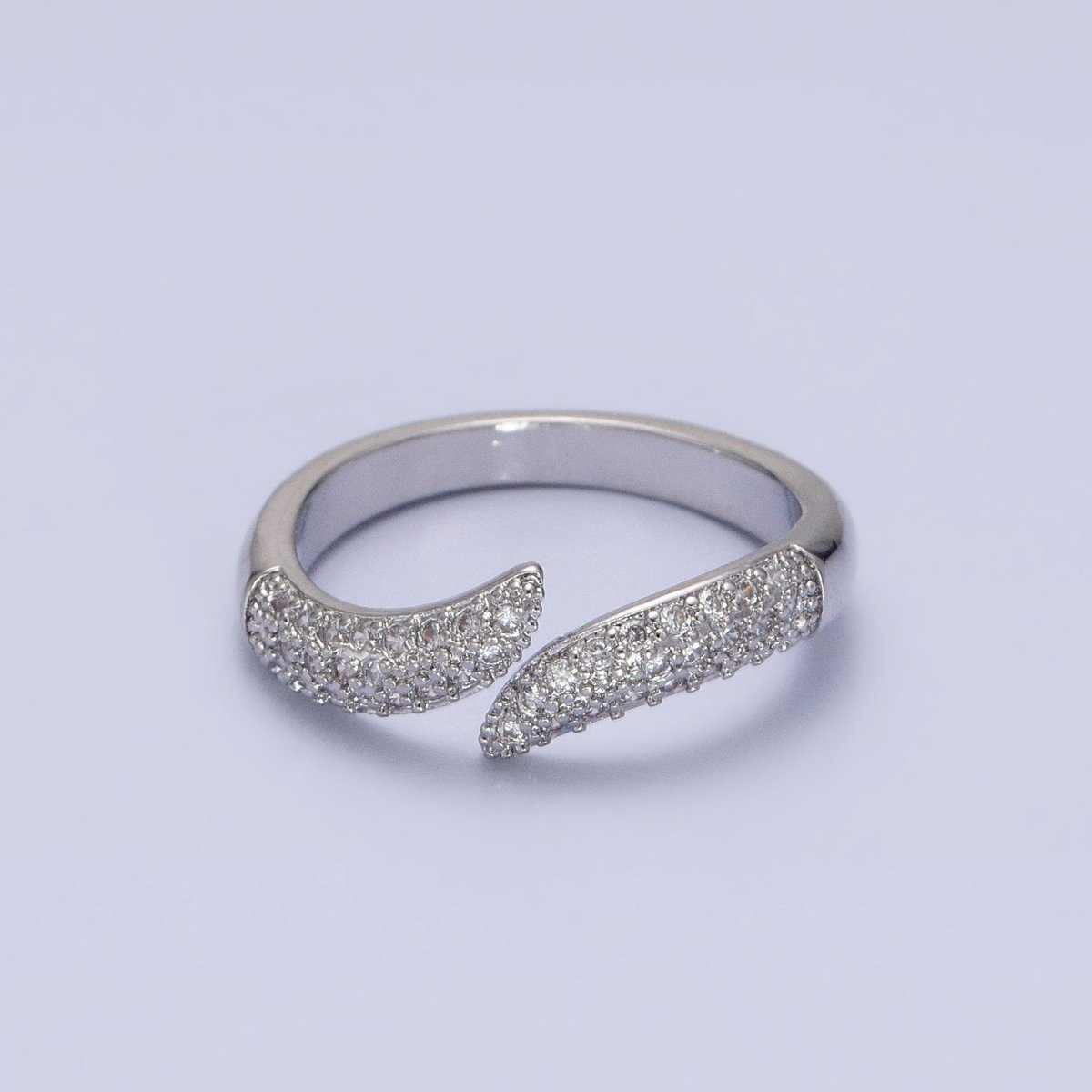 Gold Filled Micro Pave Wrap Ring | Unique Wedding Band | Statement Stacking Band Wrap Spiral Ring Adjustable O1515 O1516