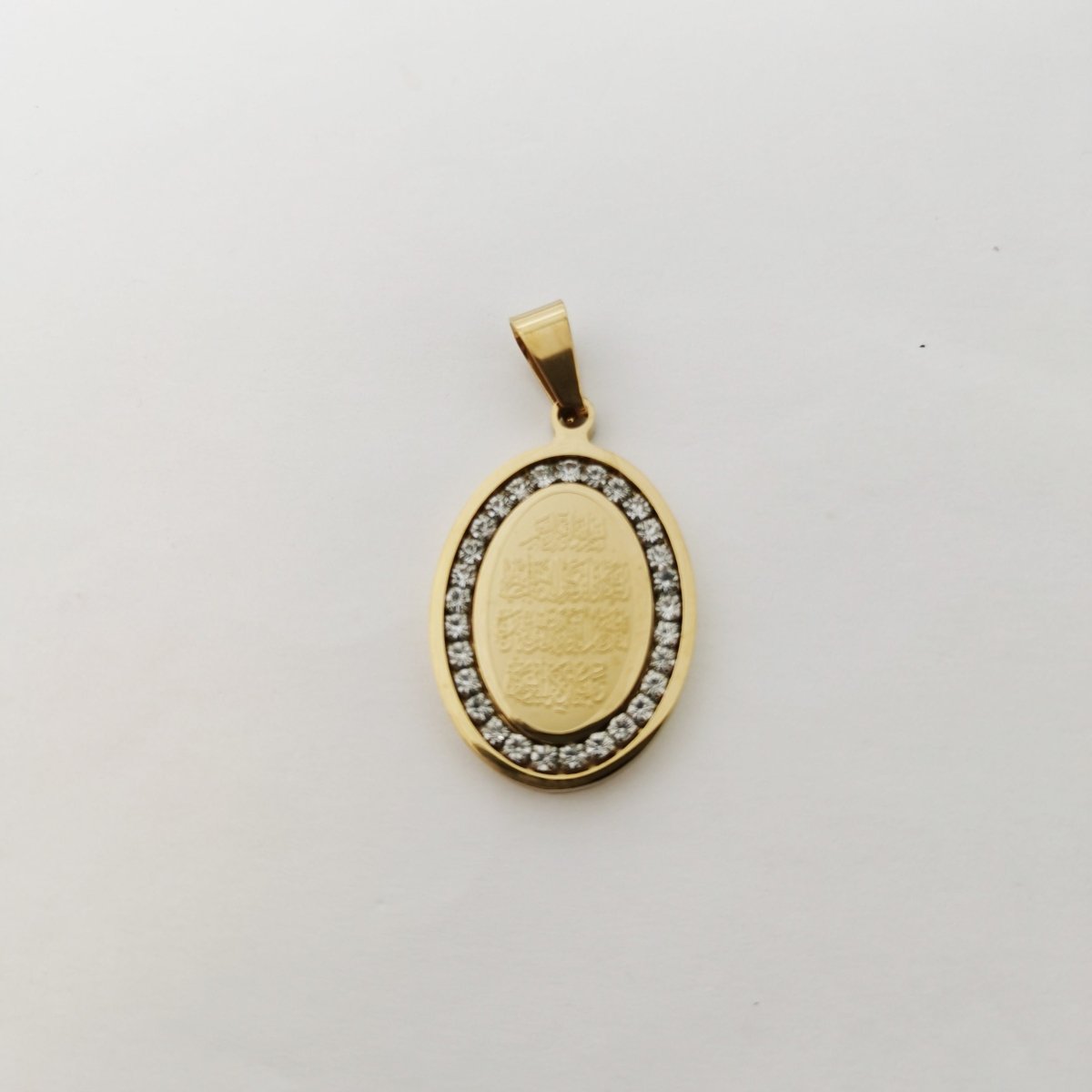 Gold Filled Oval Script charm, Cubic Zirconia Jewels, Micro Diamond Paved, Script Charm J-790
