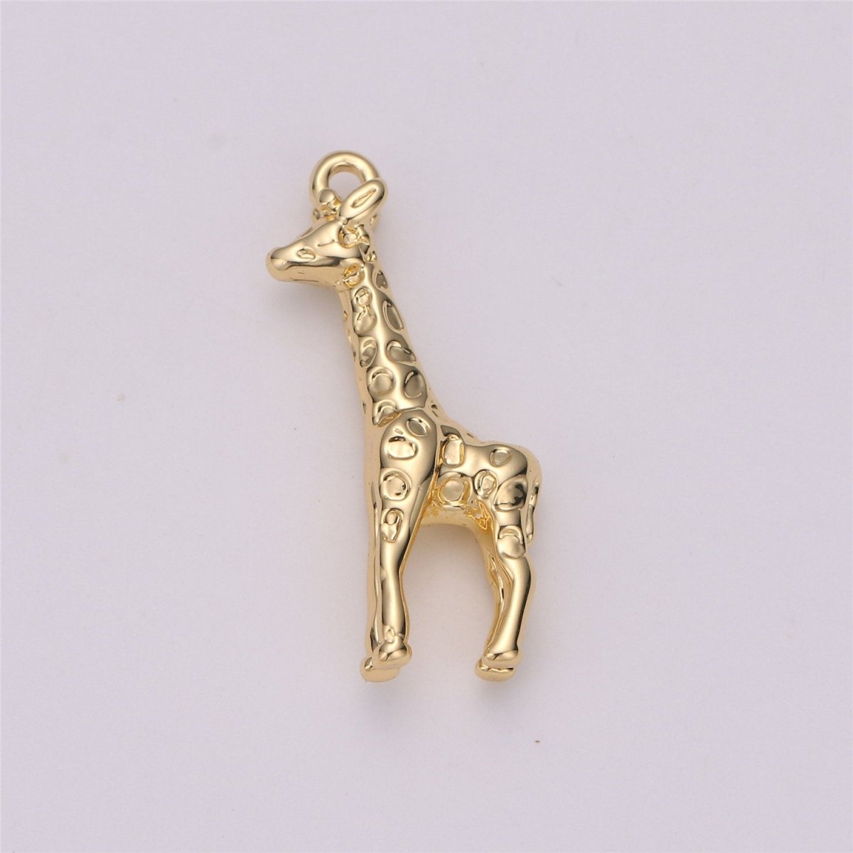 Gold Filled Safari Animal 3D Giraffe Charm in Gold & Silver | C-721 C-525