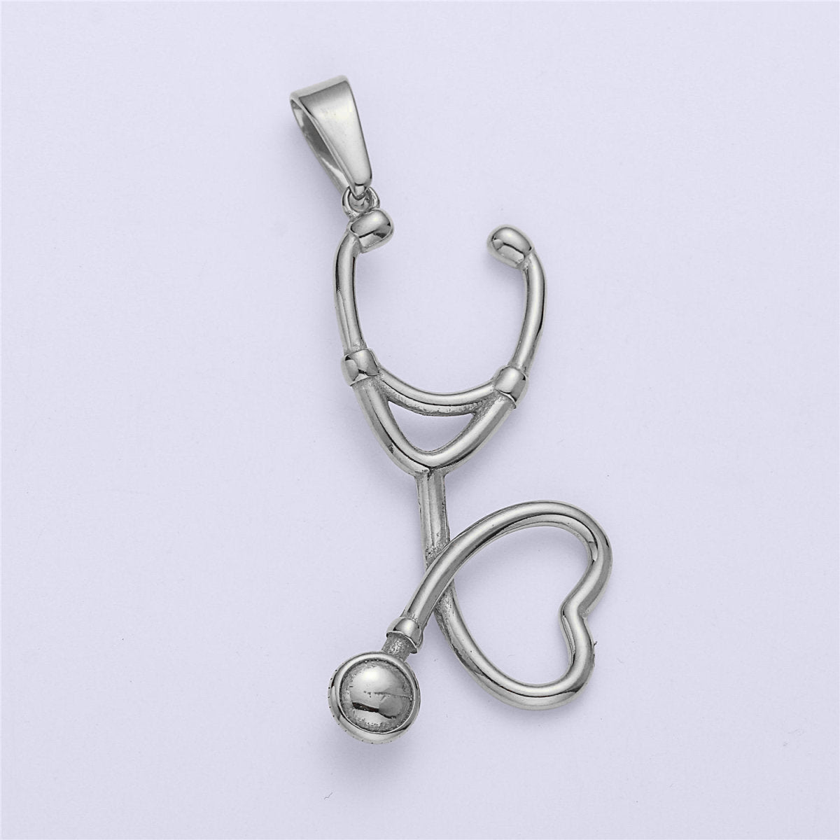 Gold Filled Stethoscope Pendant ,Silver Stethoscope Charm ,Gold Stethoscope for Doctor Nurse,Medical StudentPhysician Gift Jewelry J-671