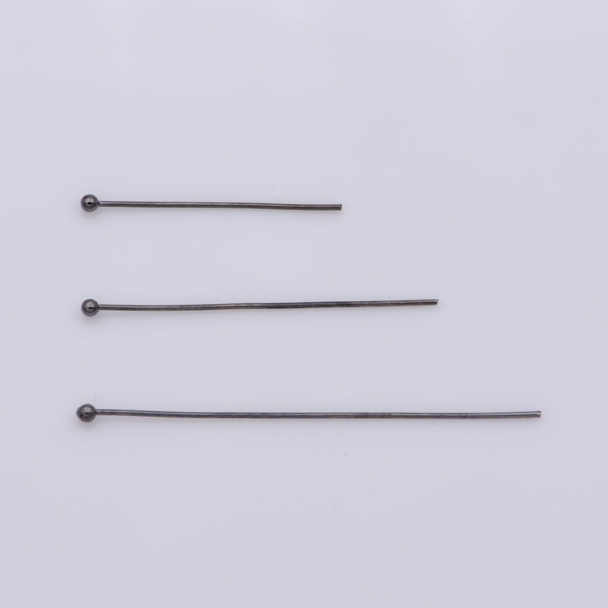 Gold Head Pins Ball Point Headpins, 0.6mm (22 Gauge) by 30mm, 35mm, 40mm | L532 - L535