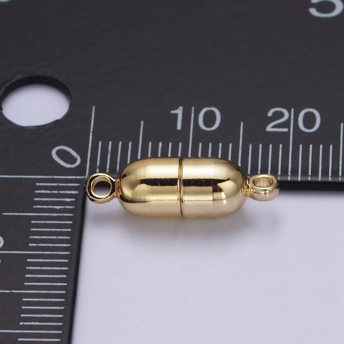 Gold Magnetic Oval Pill Connector Clasps Hooks Closure Supply | Z-043
