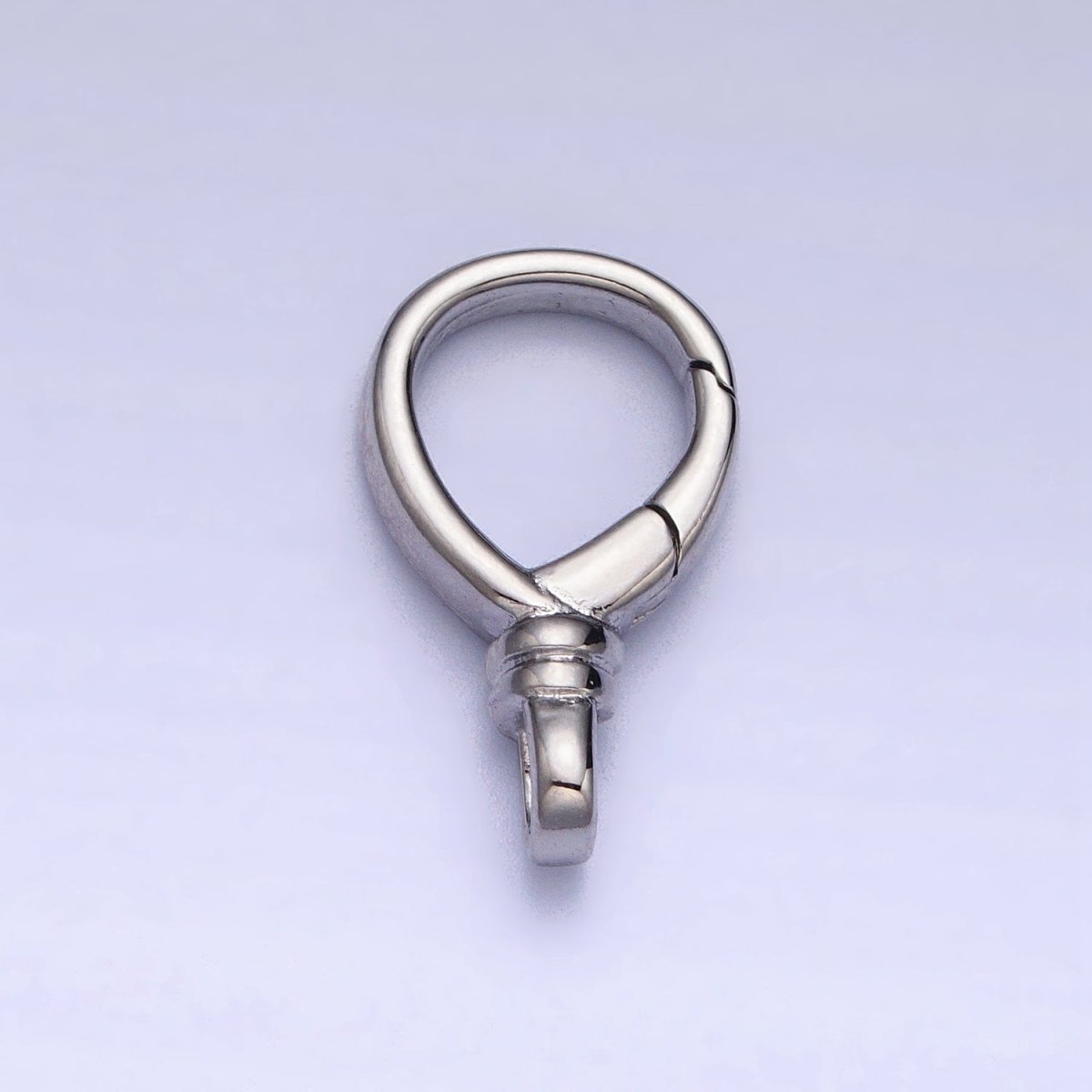Gold or Silver Push Gate Oval Clasp, Spring gate Clasp, 11.8x19.5mm Wholesale Supply for Necklace Jewelry Making Charm Holder Z-307 Z-308