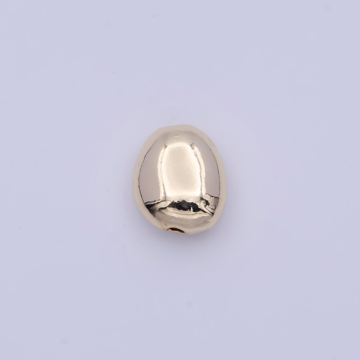 Gold Oval Geometric Spacer Bead Findings For Jewelry Making B-120