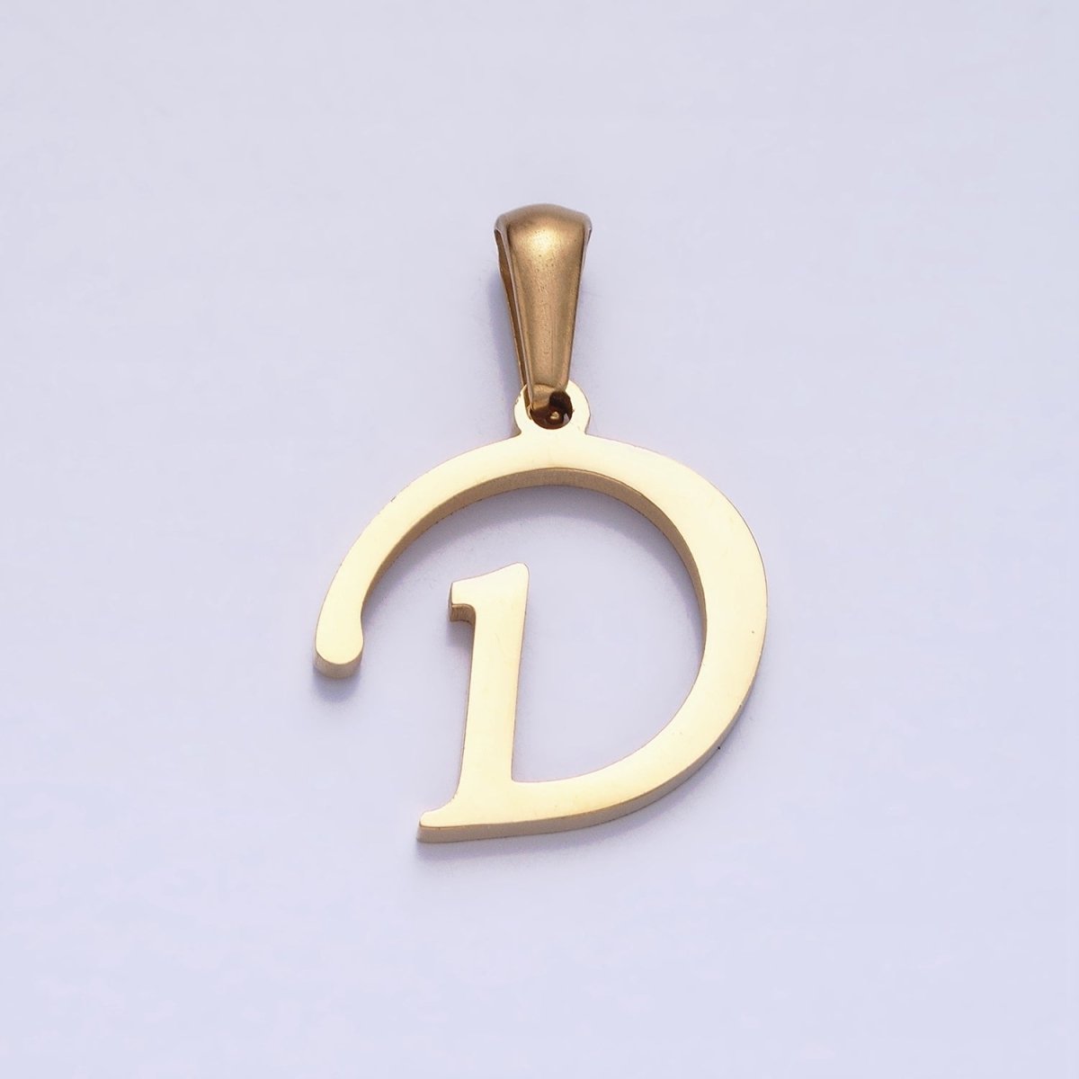 Gold Plated Stainless Steel Letter Charms, initial alphabet pendant DIY jewelry letter charms for personalized jewelry making A-A1900-A-A1912