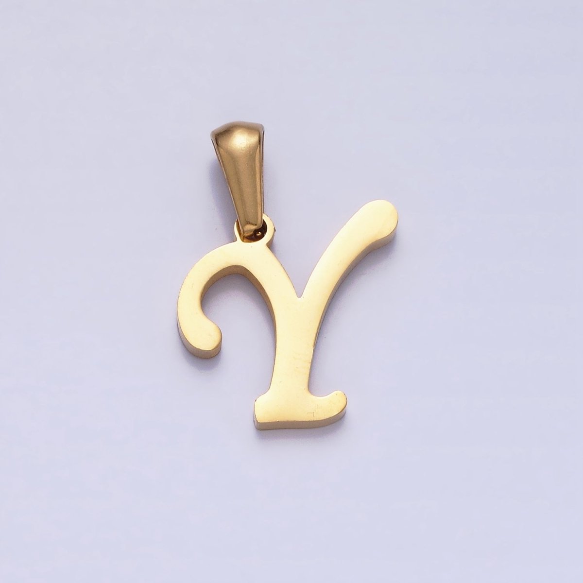 Gold Plated Stainless Steel Letter Charms, initial alphabet pendant DIY jewelry letter charms for personalized jewelry making A-A1900-A-A1912