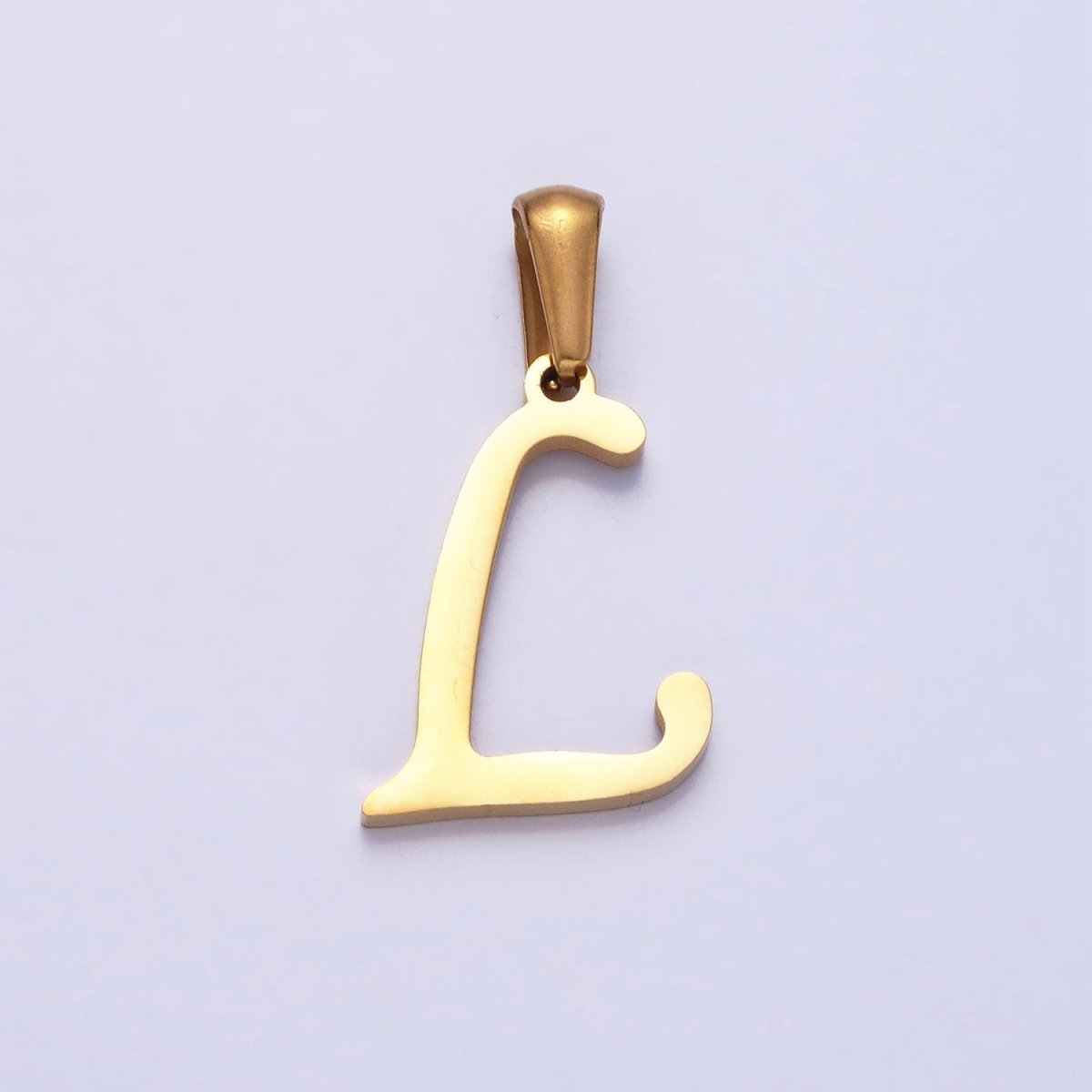 Gold Plated Stainless Steel Letter Charms, initial alphabet pendant DIY jewelry letter charms for personalized jewelry making A-A1900-A-A1912