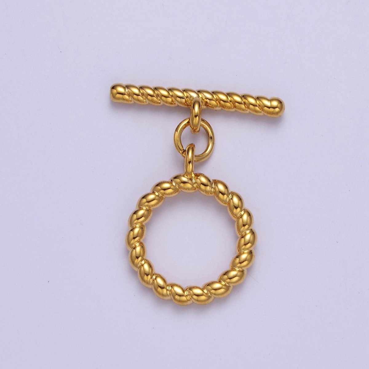 Gold Round Toggle Clasp, Bracelet Necklace Jewelry Clasps, 24K Gold Filled OT Clasp L-713 L-714 L-823