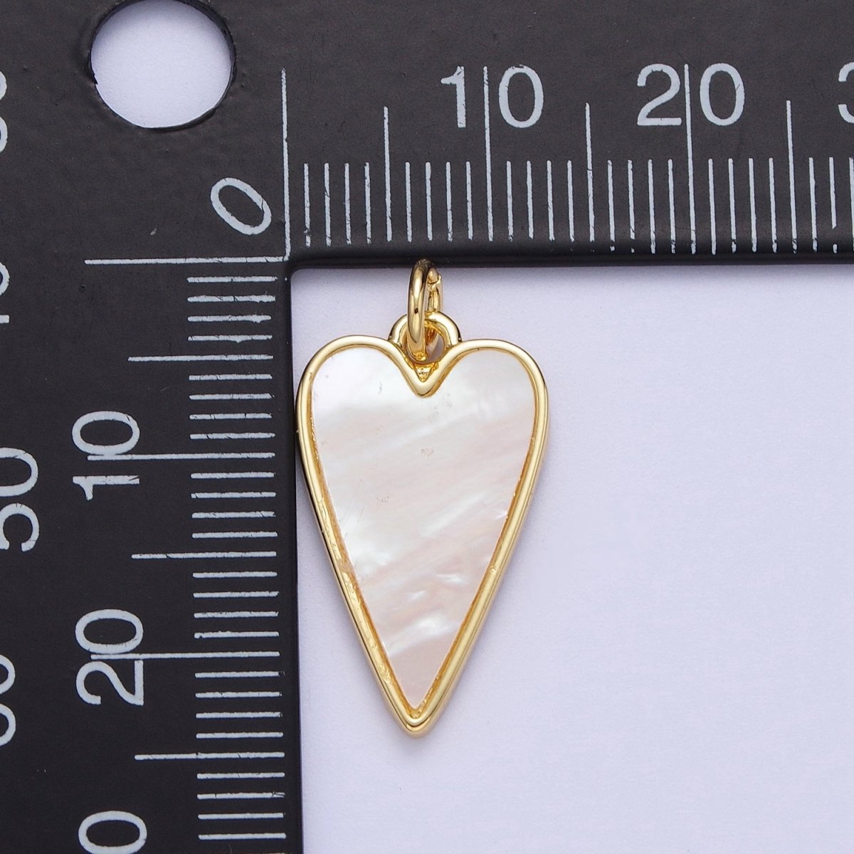 Gold Shell Pearl Heart Love Charm For Valentine Jewelry Making in Gold & Silver | C-717