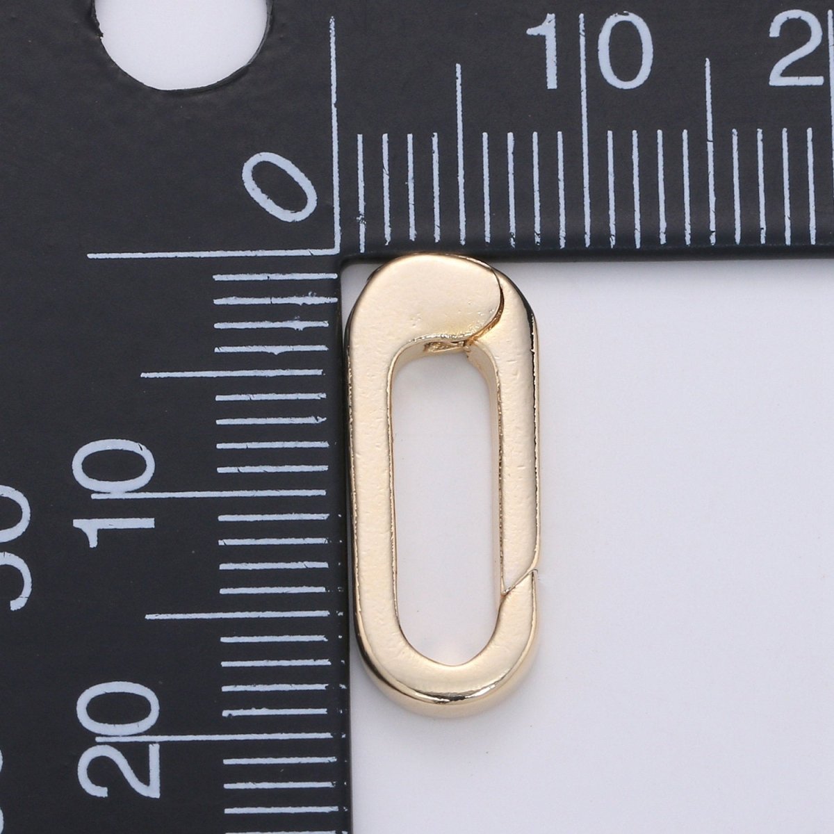 Gold Small Push Gate Oval Clasp, Spring gate Clasp, 19x8mm WHOLESALE Supply L-006