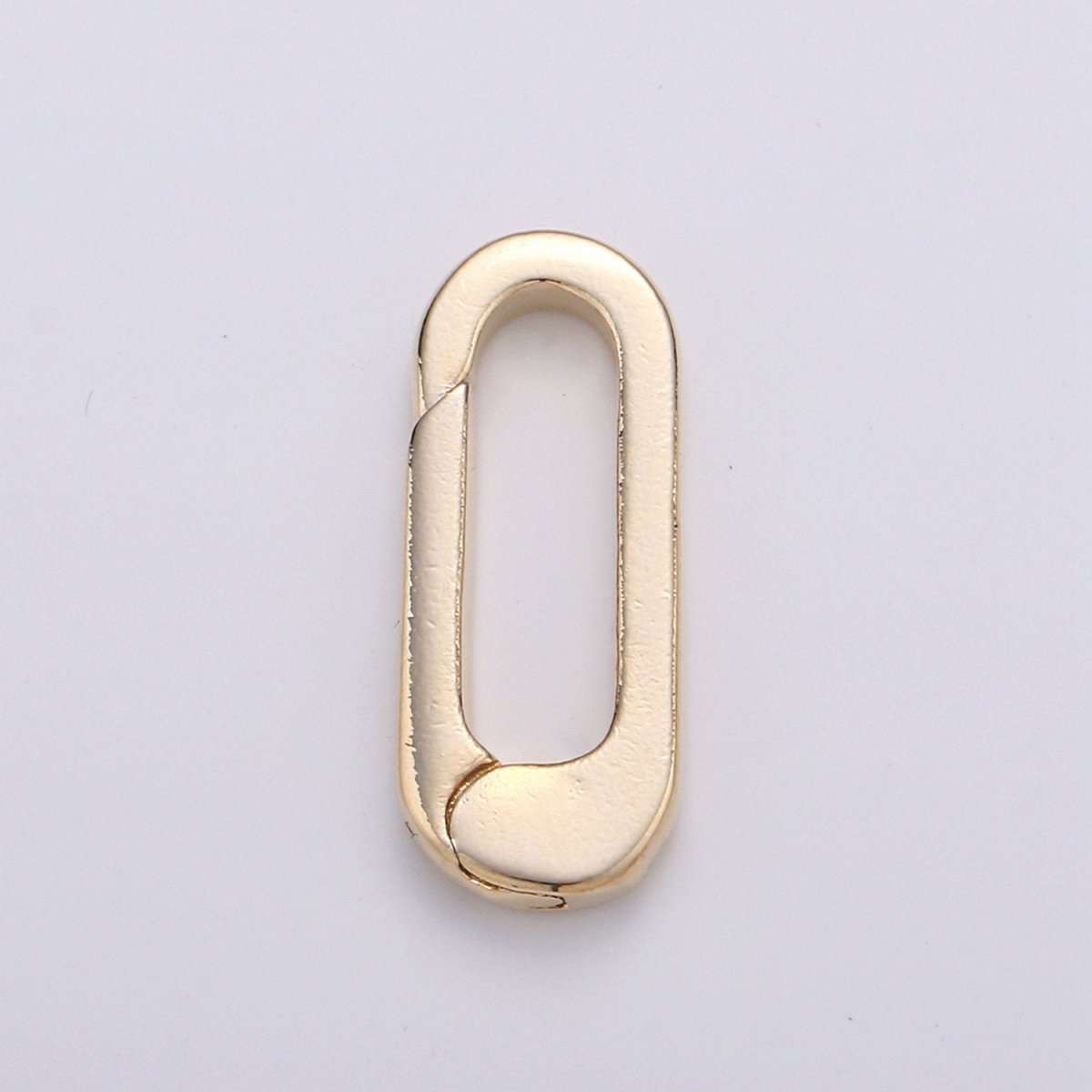 Gold Small Push Gate Oval Clasp, Spring gate Clasp, 19x8mm WHOLESALE Supply L-006