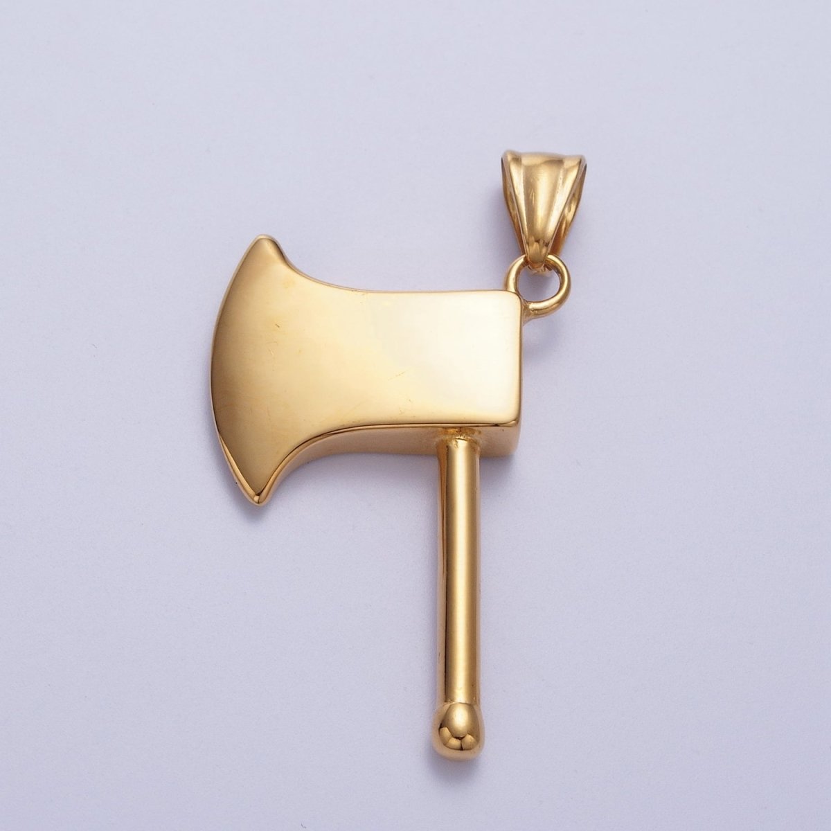 Gold Stainless Steel Axe Weapon Pendant For Jewelry Making Component | X-658
