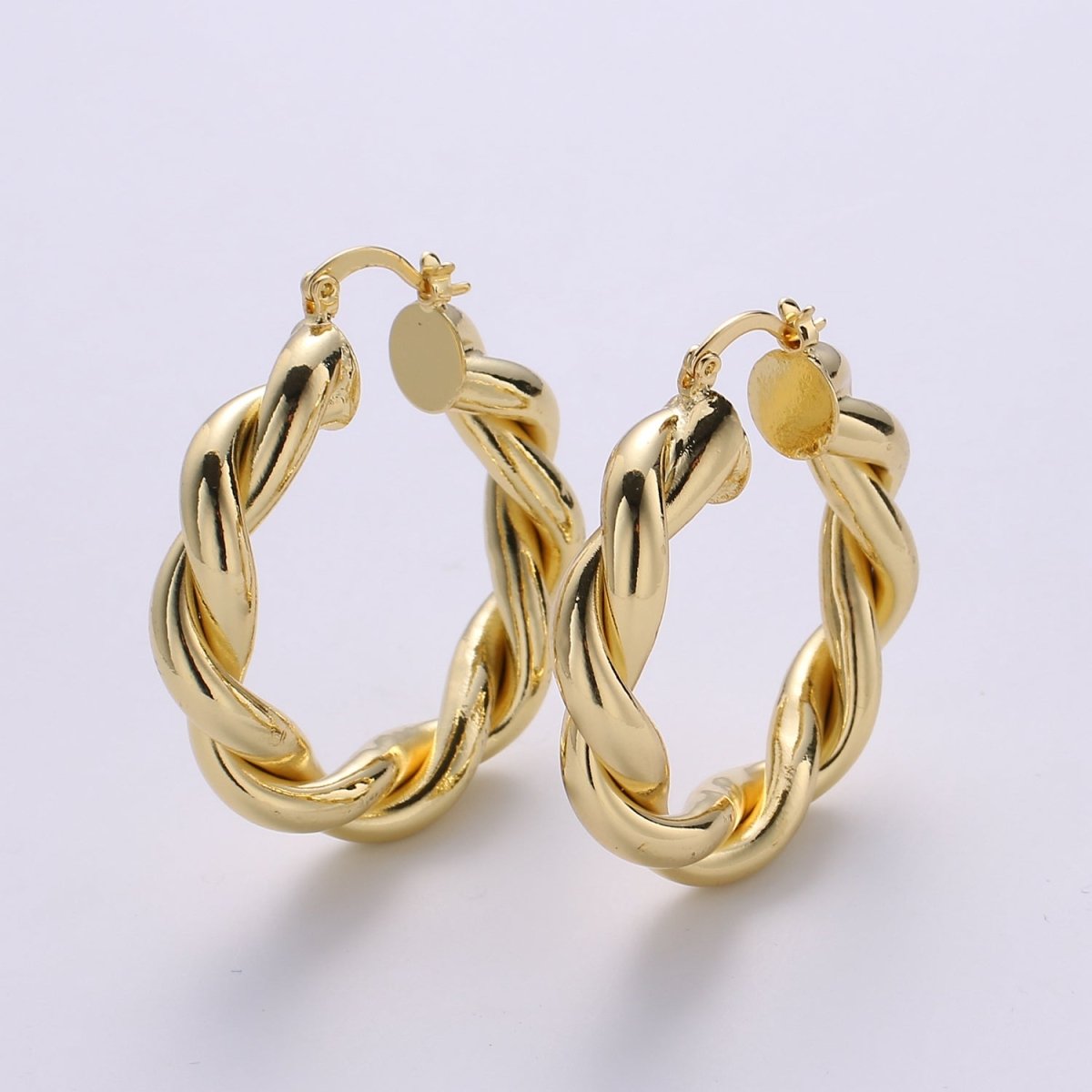 Gold Twisted Hoop Earrings, Bold Gold Hoop Earrings, Chunky Earrings, Statement Hoops, 14k Gold Filled Hoops Earring gift for her Q-518 to Q-520