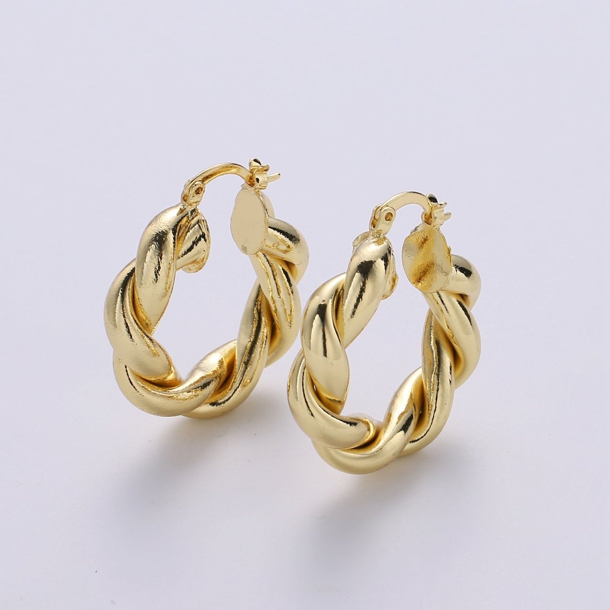 Gold Twisted Hoop Earrings, Bold Gold Hoop Earrings, Chunky Earrings, Statement Hoops, 14k Gold Filled Hoops Earring gift for her Q-518 to Q-520