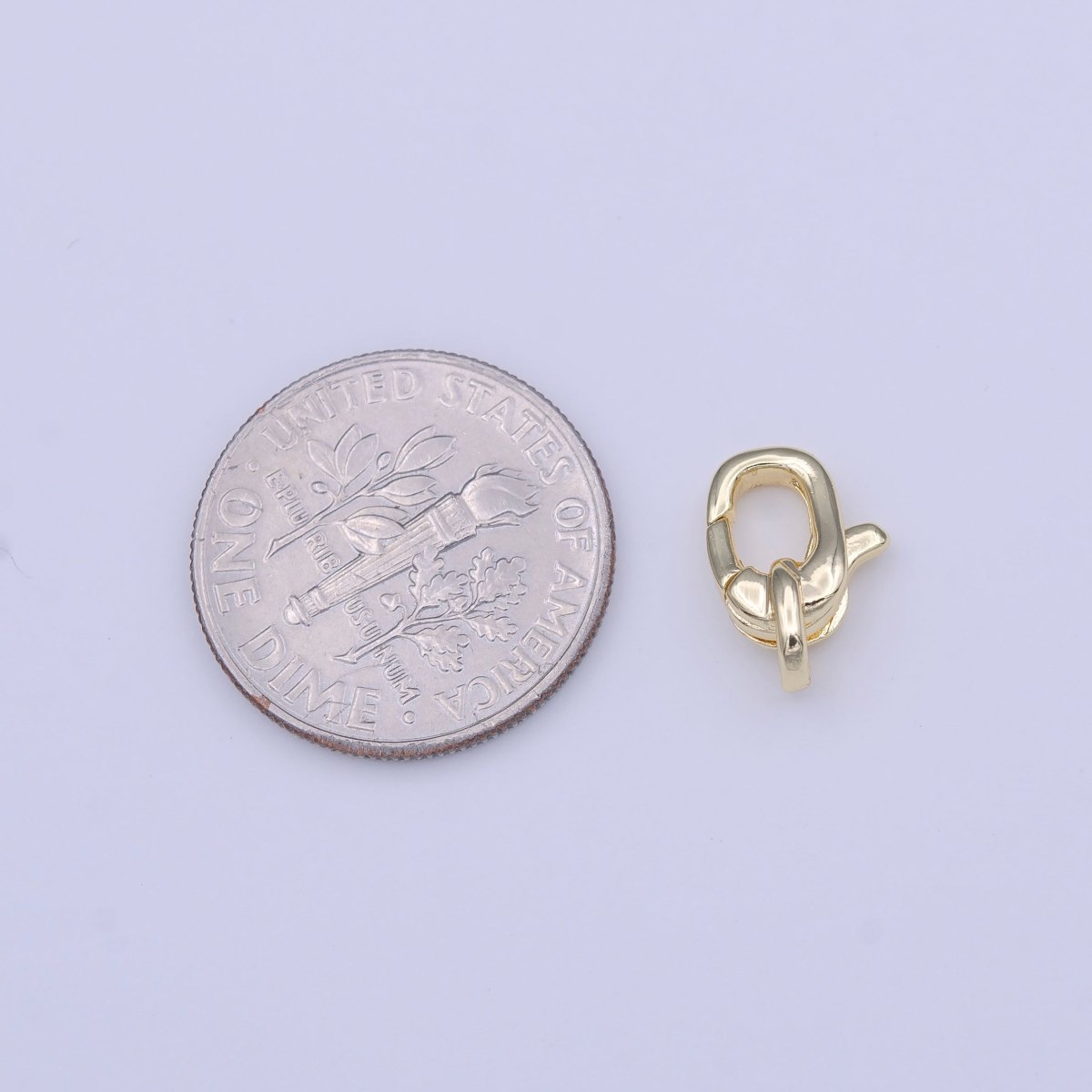 Gold Unique 11mm x 7.5mm Lobster Claw Clasps Jewelry Making Closure Supply | K-272