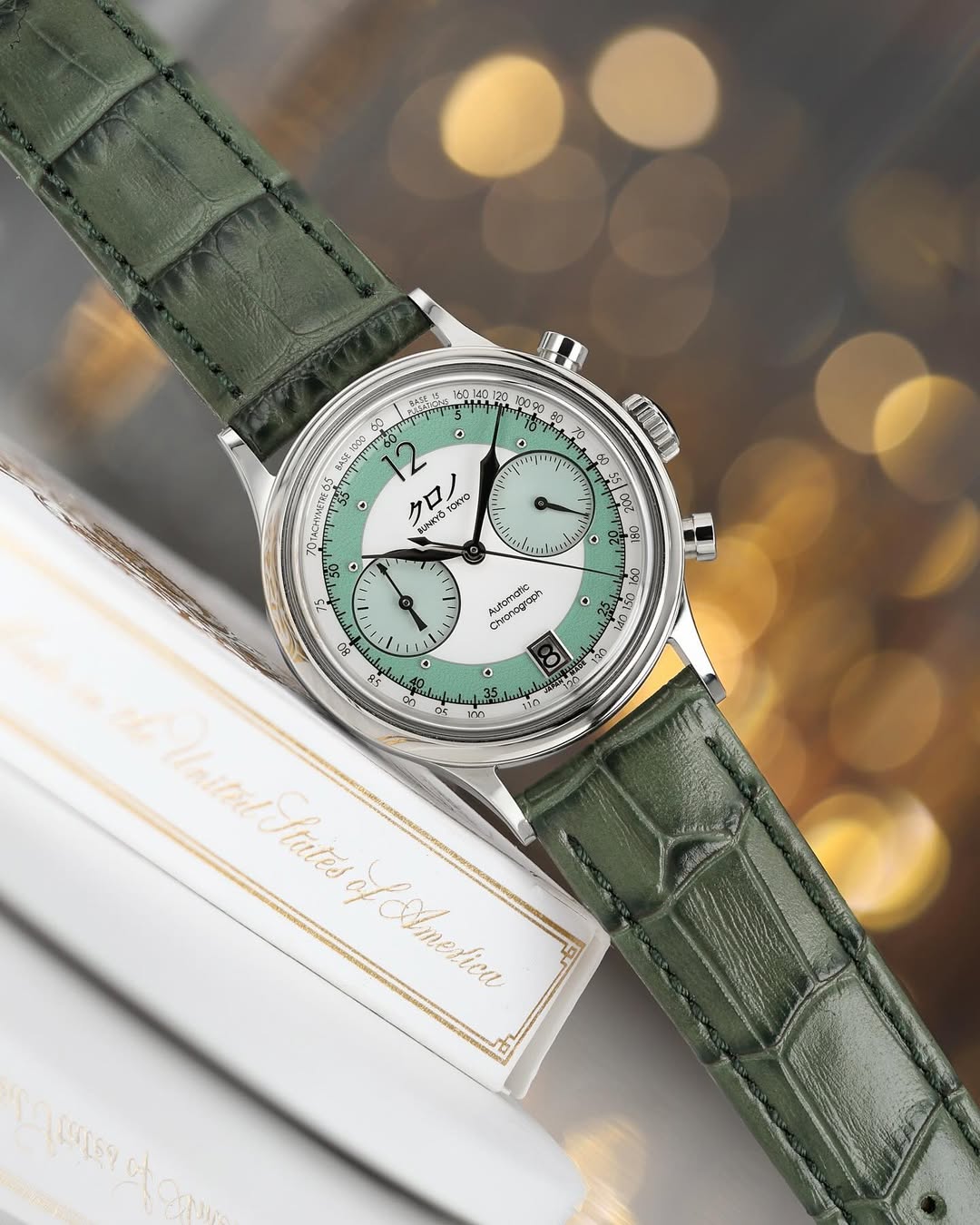 Emerald Green Alligator Leather Watch Strap 20mm