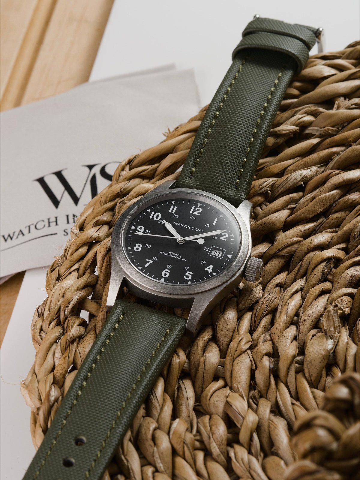 Army Green Sailcloth Strap 20mm