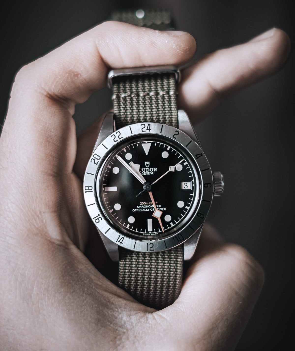 Army Green Woven Nylon Strap 20mm