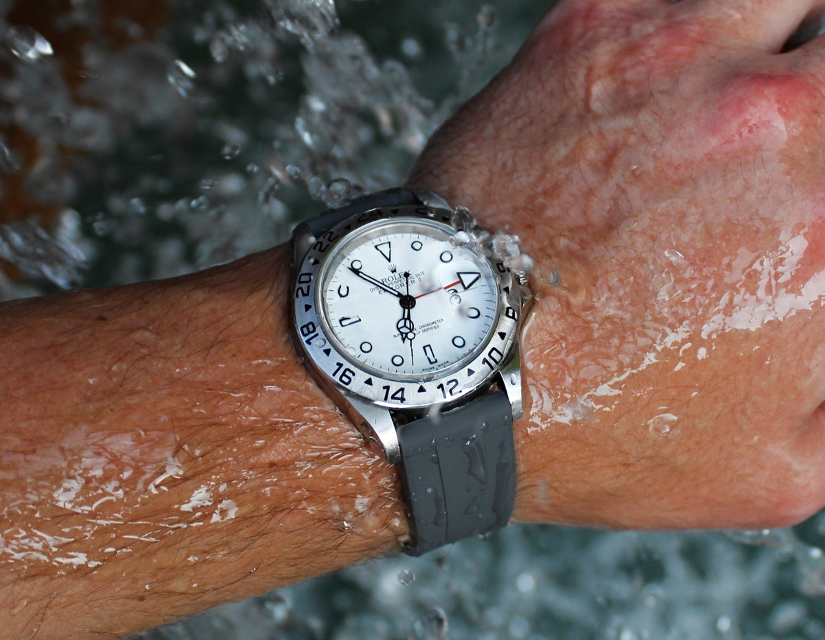 Charcoal Grey Quick Release Rubber Strap 24mm