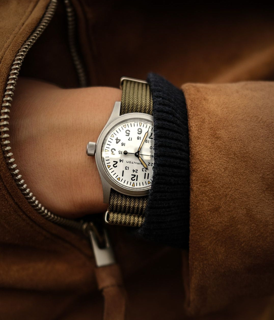 Army Green Woven Nylon Strap 20mm