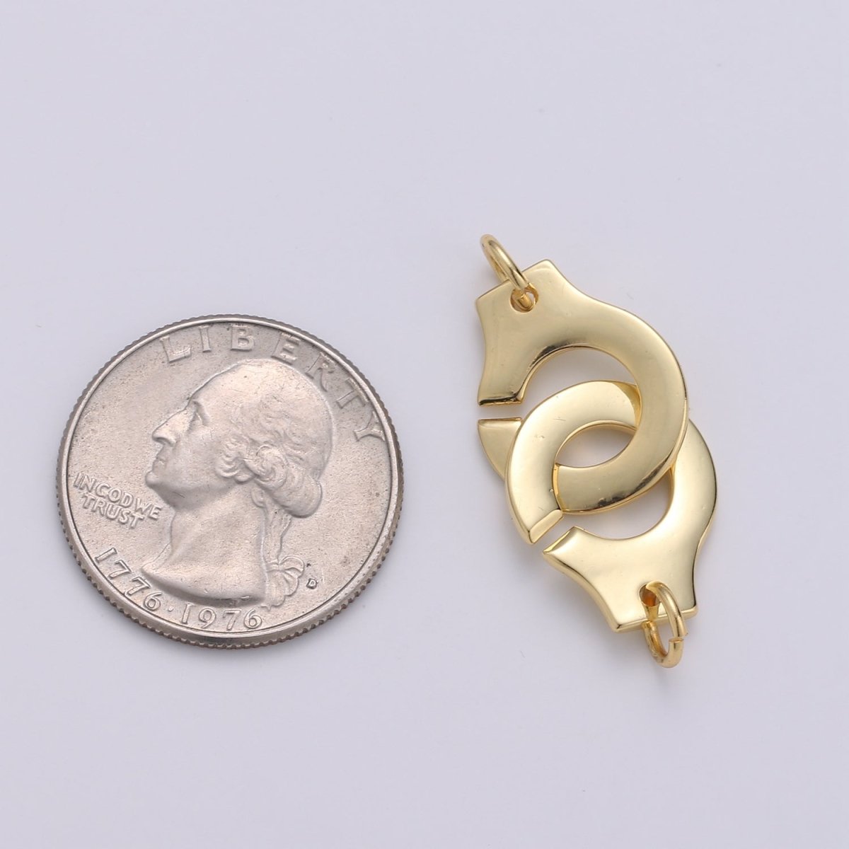 Hand Cuff Charm Connector Gold Filled Clasp Connectors For DIY Necklace Bracelet Anklet Jewelry Making L-089