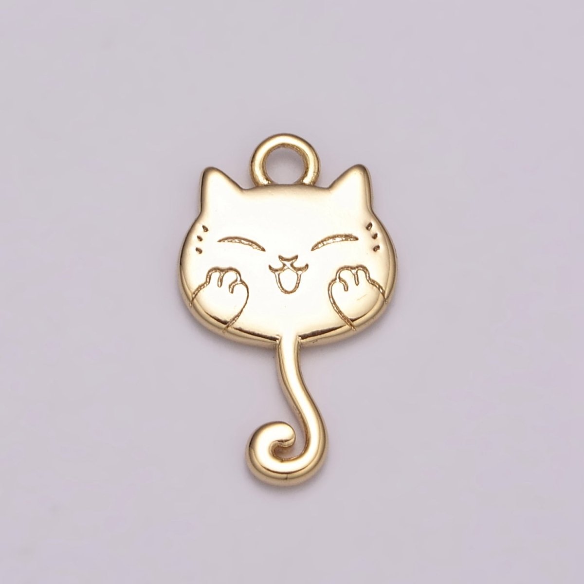 Hanging Kitty Kawaii Charm White Japanese Cat Charm for Necklace Earring Bracelet Phone Charm E-611